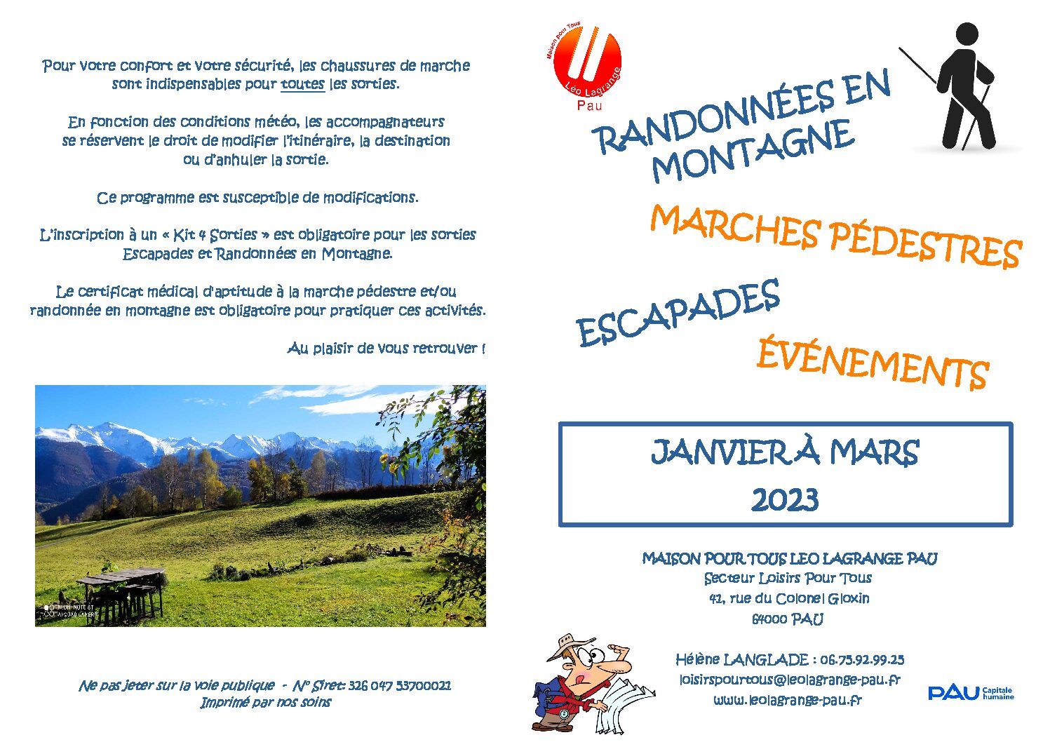 Programme Janvier à Mars 2023 - à imprimer